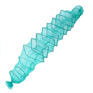 Covo Retratil / Armadilha Pesca Profissional Comprida 37cm De Nylon Para Isca E Caranguejos
