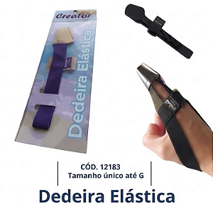 Dedeira Elástica Creator De Pesca Para Arremesso confeccionada com Dedal em Couro flexível