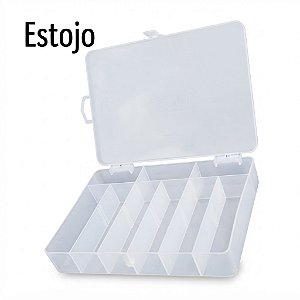 Estojo Organizadora BP Porta Iscas 9 Divisórias Transparente Armazenamento Para Iscas, Anzóis, Chumbadas etc.