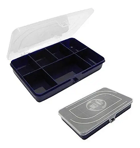 Estojo Maleta Organizadora HI Para Pesca 14X9cm Azul ES07A 7 Divisórias Para Pesca, Camping,etc.