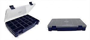 Estojo Organizadora Maleta HI Para Pesca 27x16 cm Azul 22 Divisórias Transporte P/Iscas, boias, anzóis, snaps, giradores etc.