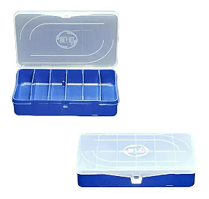 Estojo Organizadora Maleta HI Para Pesca 20x13 Azul 6 Divisórias Transporte P/ Boias, Giradores, Chumbos, iscas, etc.