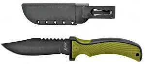 Faca Esportiva Xingu XV3442 Lamina Afiada Lisa Cabo Emborrachado 23cm Para Pesca, Camping, Caça