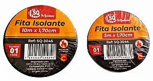Fita Isolante Preto de Alta Qualidade e Durabilidade com Medidas 1,7cm 10m ou 5m Com 10 Unidades