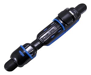Fixador Prendedor S7 Para Molinete Aço e Emborrachado Preto e Azul Ideal Para Evitar Danos a Vara.