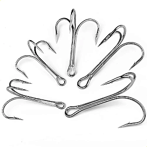Garatéia 4x LGU Galvanizada em Aço Nickel Com Diversas Tamanhos Nº1 1/0 2/0 3/0 caixa C/50 Unidades