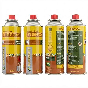 Gás NTK Campgas C/4 Latas Tube Para Fogareiro E Maçarico 220 gramas de Gás Guepardo