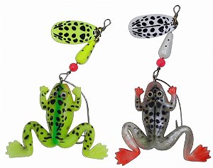 Isca Artificial Ottoni Sapo Kit 215-SP C/2 Unidades de 4,5cm Verde e Cinza de Alta Qualidade e Durabilidade