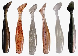 Isca Artificial Shad Doa Silicone Soft 8cm C/3 Unidades Diversas Cores Com Durabilidade