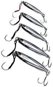 Isca Artificial Jig LF120 Cromado de Alta Durabilidade C/Anzol em Aço Afiado Cor Silver Gramaturas 20gr 30gr 40gr