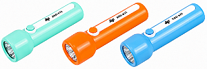 Lanterna Mini AF XSD833 Caixa Expositor C/30 Unidade 1W Recarregável Cores Azul Laranja e Azul Claro
