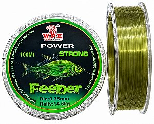 Linha Para Pesca Feeber Power Strong 100M Verde Diversas Medidas 0.20 0.25 0.30 0.35 0.40 0.50 0.60mm