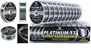 Linha P/Pesca Ottoni Platinum 100M Caixa Com 10/5 Rolos C/Diversas Medidas 0,25 0,30 0,35 0,40 0,45 0,50 0,60 0,70 0,80