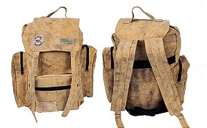 Mochila de Lona Envelhecida 16x28x50cm Ultra Forte 60lts Para Pesca, Caça, Passeio, Camping