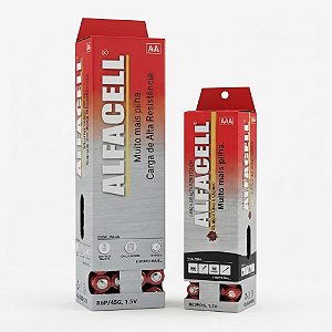 Pilhas Alfacell Comum Pequena AA 1.5V C/4 Tubos Caixa Com 60 Unidades de Alta Qualidade