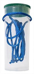 Porta Elastano 7711 Transparente Com Tampa Verde e Cordão Azul de Alta qualidade