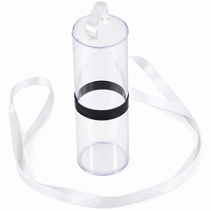 Porta Elastano Acrilico Transparente com Cordão Branco de Alta qualidade Machado
