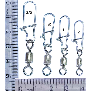 Snap Nice C/Girador em Aço Inox de Alta Qualidade CX C/100 und Silver/Black Diversos Tamanhos 1 2 1/0 2/0