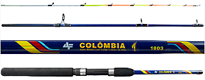 Vara Para Pesca Albatroz Colombia 2,10M 3 Partes 25LB Fibra de Vidro Maciça Carbono Para Carretilha