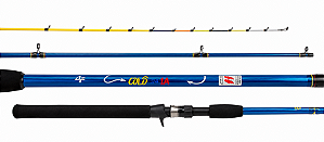 Vara de Pesca Albatroz Colombia 1,80M 3 Partes 25LB Fibra de Vidro Maciça Carbono Para Molinete