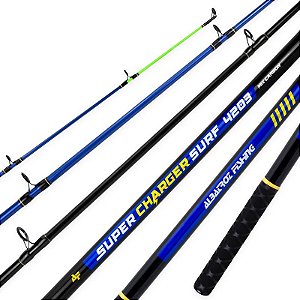 Vara de Pesca Albatroz Super Charger Surf 200GR 3,90M 4,20M 3 Partes em Carbono e Óxido de alumínio Para Molinete