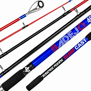 Vara Para Pesca Albatroz Badejo 4,20M 3 Partes 50LB Casting P/Molinete em Carbono para pesca de praia, costão, lagos, rios, represas e pesqueiros