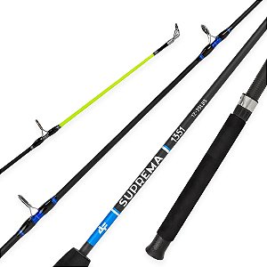 Vara Para Pesca Albatroz Suprema 2,70m 2 Partes 30lbs P/Molinete Fibra de Vidro Maçica