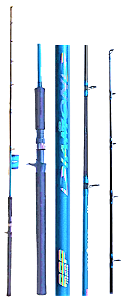 Vara de Pesca Pop Diamond C-601H 40LB 1,80M Inteiriça Fibra de Vidro Maciça Para Molinete
