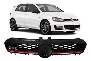 Grade Dianteira Volkswagen Golf MK7.5 2018 até 2019 Friso Vermelho