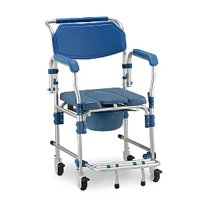 Cadeira de Banho em Alumínio até 150 Kg Assento 42 cm D60 Dellamed