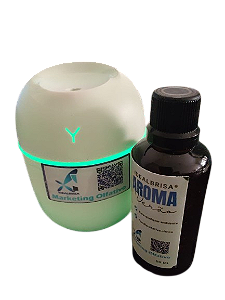 Difusor De Aromas  De Ambientes USB Portátil Com Led Cor Branco + Essência Verão 50 ml
