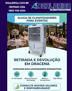 Locação para Eventos Climatizador Evaporativo IDEAL  9000