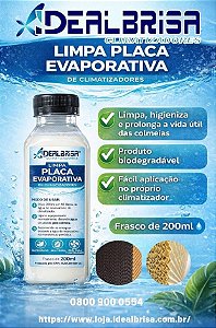 KIT LIMPA PLACA EVAPORATIVA IDEALBRISA COM 3 FRASCOS