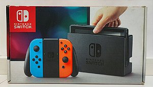 Caixa Vazia Nintendo Switch V1 Neon - Carvalho Games