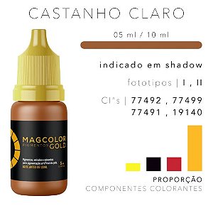 Pigmento Castanho Claro 5ml Mag Color Gold