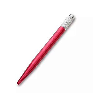 Tebori Aluminio Simples Vermelho Microblading