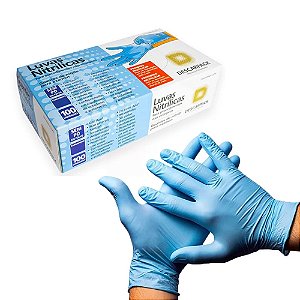 Luva Nitrilica Descarpak Azul P Sem Pó - C/100 Un