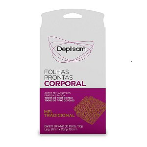 Folhas Prontas Corporal Depilsam Ouro 10 Pares