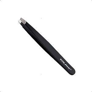 Pinça Chanfrada Black Soling Para Sobrancelha