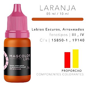Pigmento Laranja 5ml Mag Color Lips