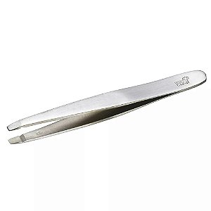 Pinça Profissional Em Aço Inox Escovado Ponta Reta - Unidade