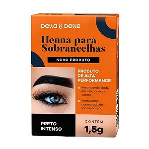 Henna para Sobrancelha Della & Delle 1,5g - Preto Intensso