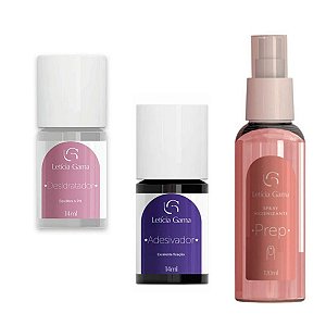 Kit Leticia Gama Desidratador + Adesivador + Prep Spray Pitanga
