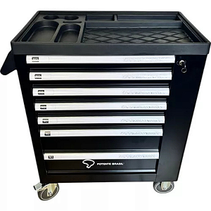 Carrinho de Ferramentas C/ 7 Gavetas C/ Porta Lateral - Potente