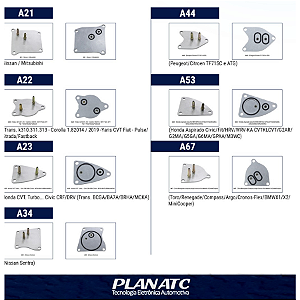 Kit 7 Flanges P/ Troca de Óleo De Câmbio - Plana