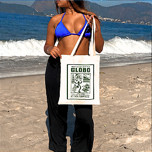 Bolsa Ecobag 100% Algodão Estampa BISCOITO GLOBO VERDE Reutilizável Estilosa