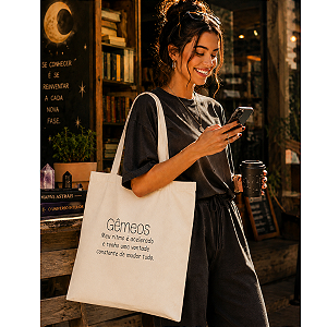 Bolsa Ecobag 100% algodão Estampa GEMÊOS