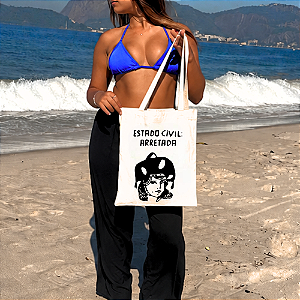 Bolsa Feminina Ecobag 100% Algodão Estampa ARRETADA Reutilizável Estilosa