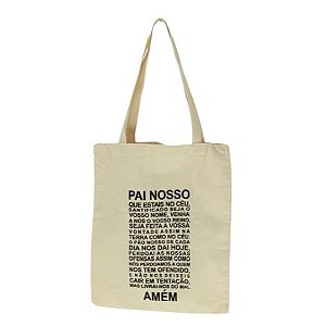 Bolsa Ecobag 100% algodão Estampa PAI NOSSO...