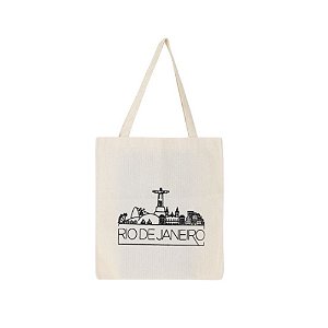 Bolsa Feminina Ecobag  100% algodão Estampa RIO DE JANEIRO